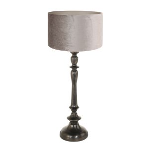 klassieke-zwarte-tafellamp-zilveren-lampenkap-tafellamp-steinhauer-bois-antiekzwart-en-zilver-3767zw