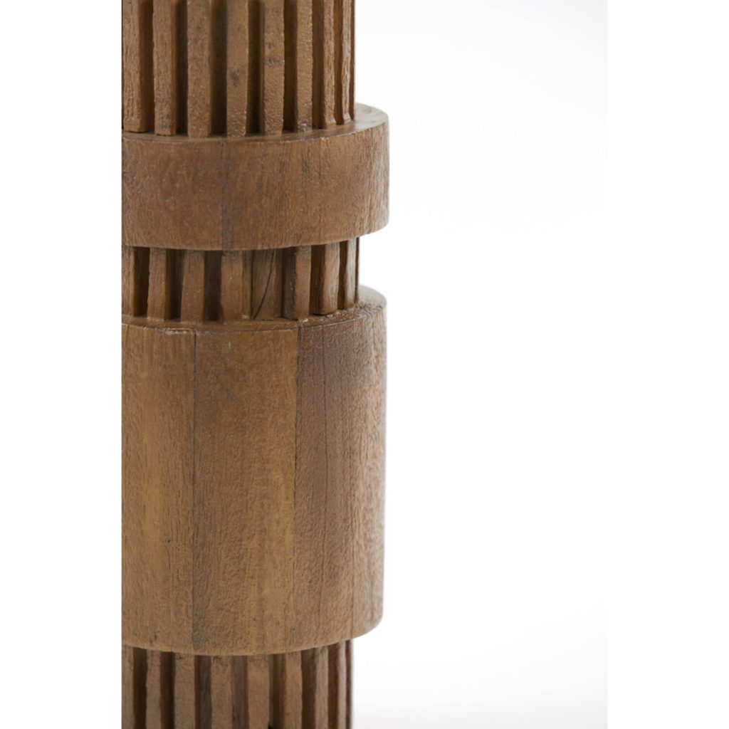 Vierkante houten tafellamp met grijze kap Light & Living Sakura - Afbeelding 4