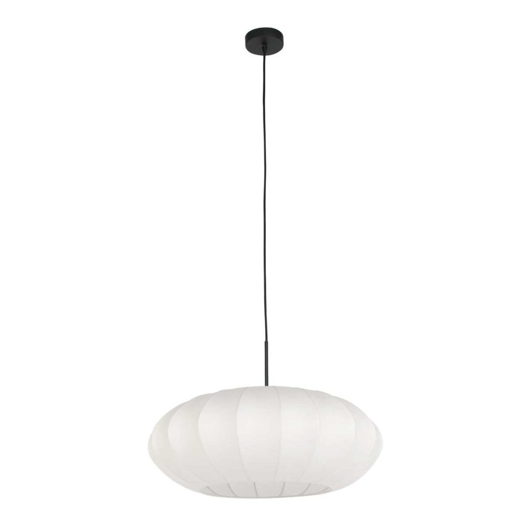 Mat zwarte hanglamp met witte kap Steinhauer Sparkled light - Afbeelding 2