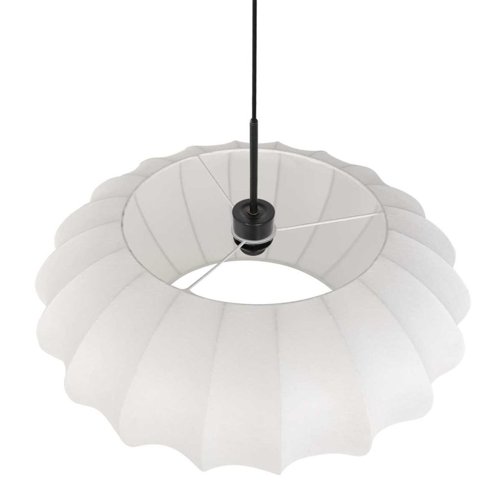 Mat zwarte hanglamp met witte kap Steinhauer Sparkled light - Afbeelding 10