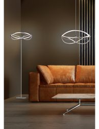 Interior of modern living room with sofa 3D rendering