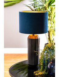 moderne-blauwe-lampenkap-met-zilver-light-and-living-velours-4