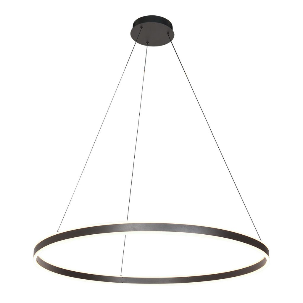 moderne-hanglamp-zwart-met-ledverlichting-hanglamp-steinhauer-ringlux-geborsteld-staal-zwart-3676zw
