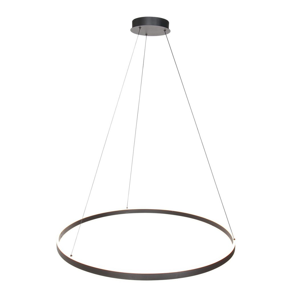 Moderne hanglamp zwart met ledverlichting Steinhauer Ringlux - Afbeelding 10