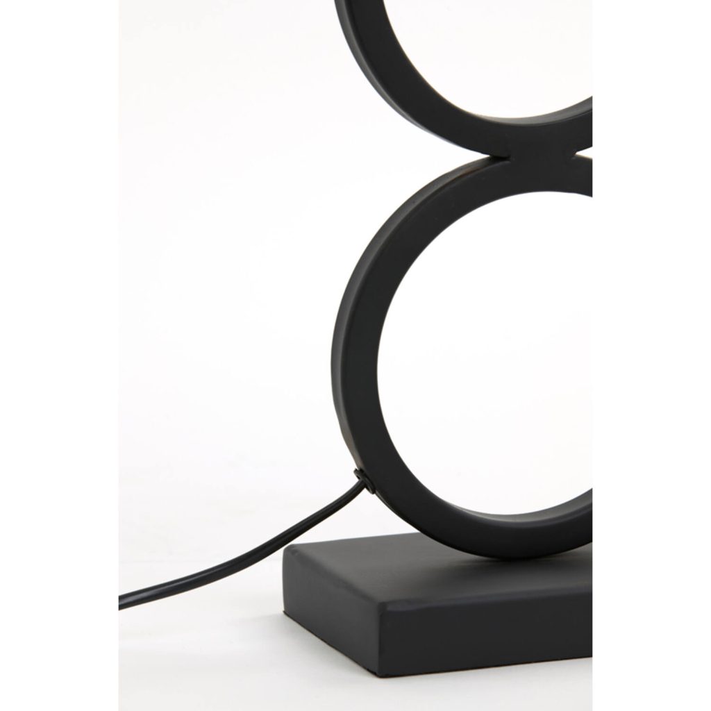Trendy zwarte tafellamp met donkergele kap Light & Living Stelios - Afbeelding 3