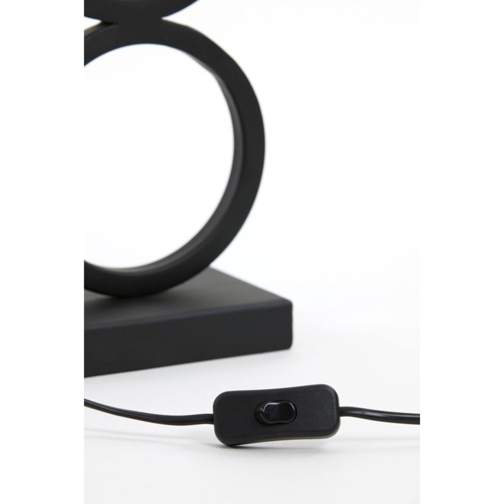 Trendy zwarte tafellamp met donkergele kap Light & Living Stelios - Afbeelding 4