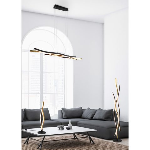 Arched white living room armchair and sofa, poster
