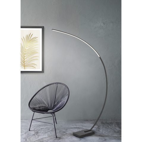 Modern living room with three empty picture frames ,black leisur