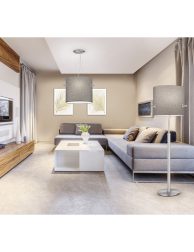 Big sofa in living room