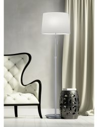 Luxury contemporary elegant armchair with stool and lamp