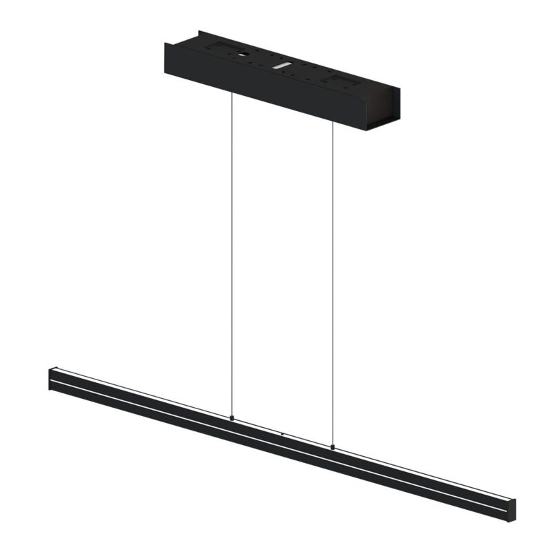 Moderne plafondlamp zwart met ledverlichting Steinhauer Bande - Afbeelding 2