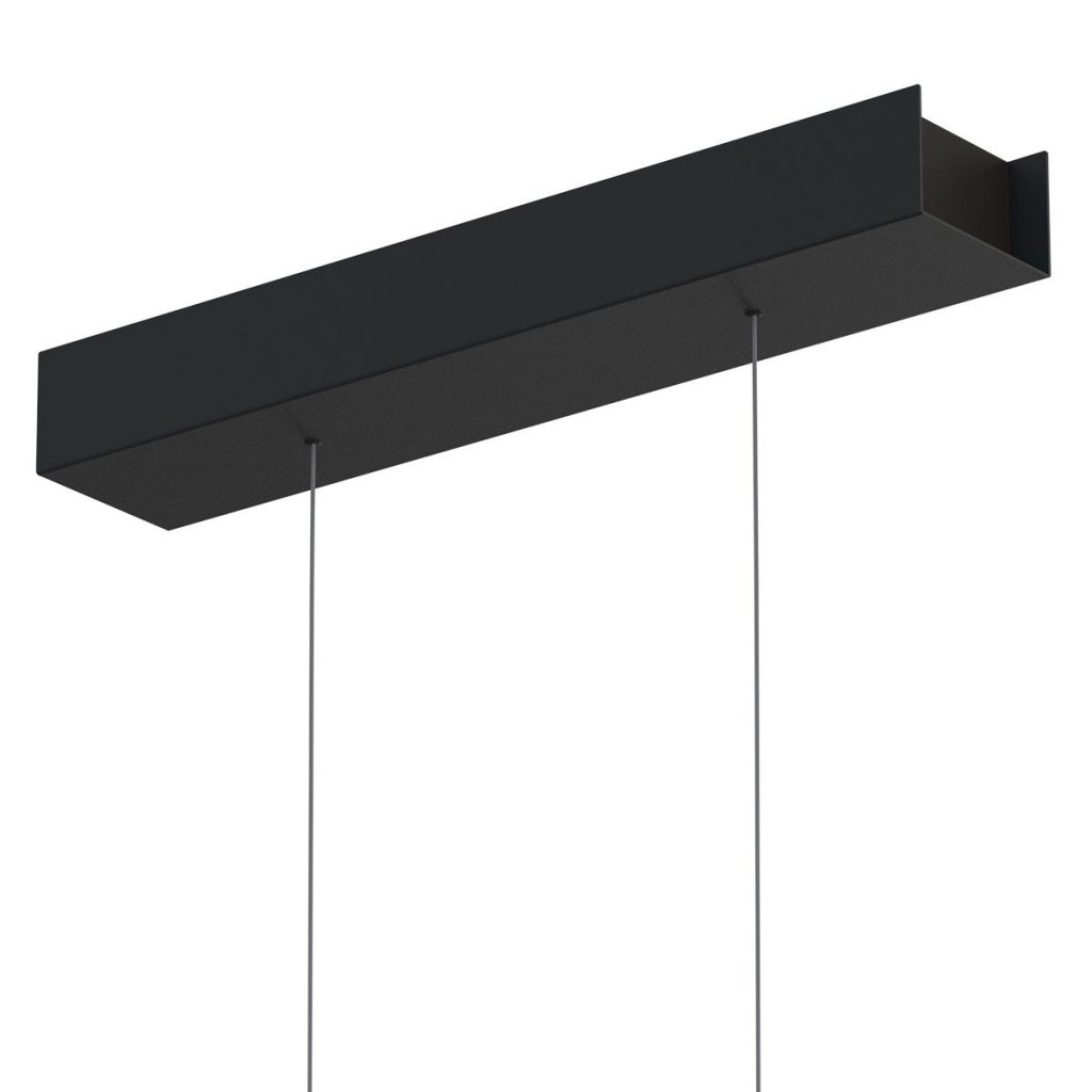 Moderne plafondlamp zwart met ledverlichting Steinhauer Bande - Afbeelding 5