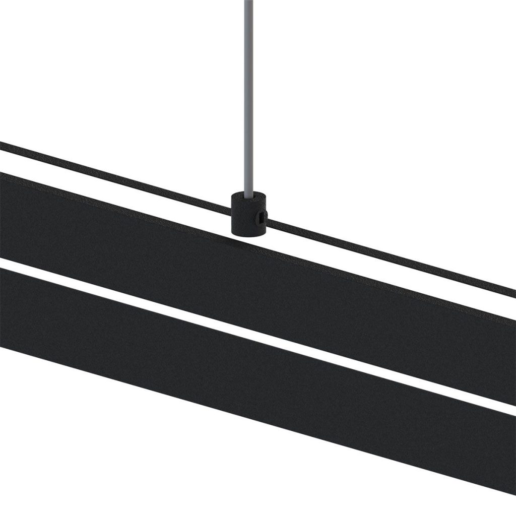 Moderne plafondlamp zwart met ledverlichting Steinhauer Bande - Afbeelding 9