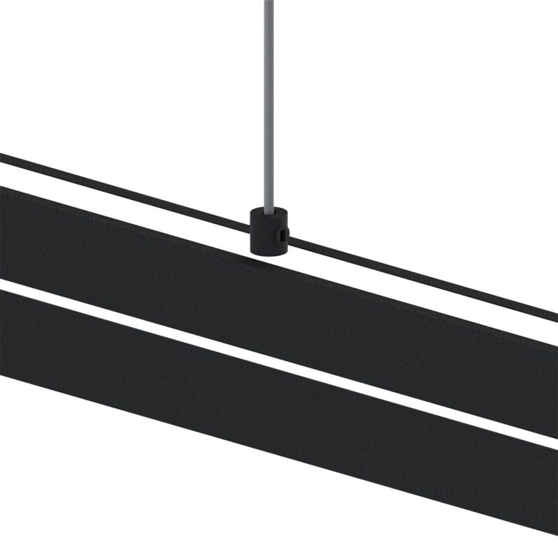 Moderne plafondlamp zwart met ledverlichting Steinhauer Bande - Afbeelding 9