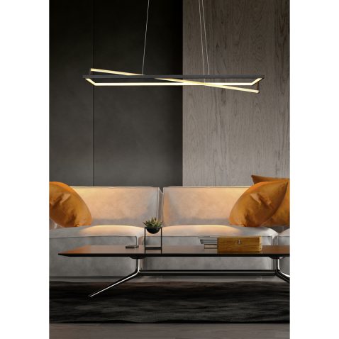 Interior of modern living room with sofa 3D rendering