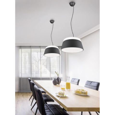 Modern interior with communal table