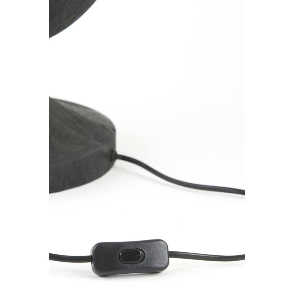 Ronde bal tafellamp met grijze velours kap Light & Living Tomasso - Afbeelding 4