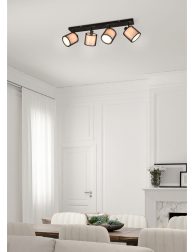 Modern interior design of very bright loft apartment with italia