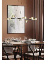 Mock up frame in cozy modern dining room interior, 3d render