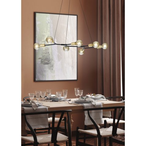 Mock up frame in cozy modern dining room interior, 3d render