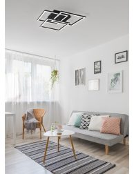 Spacious living room in scandinavian style