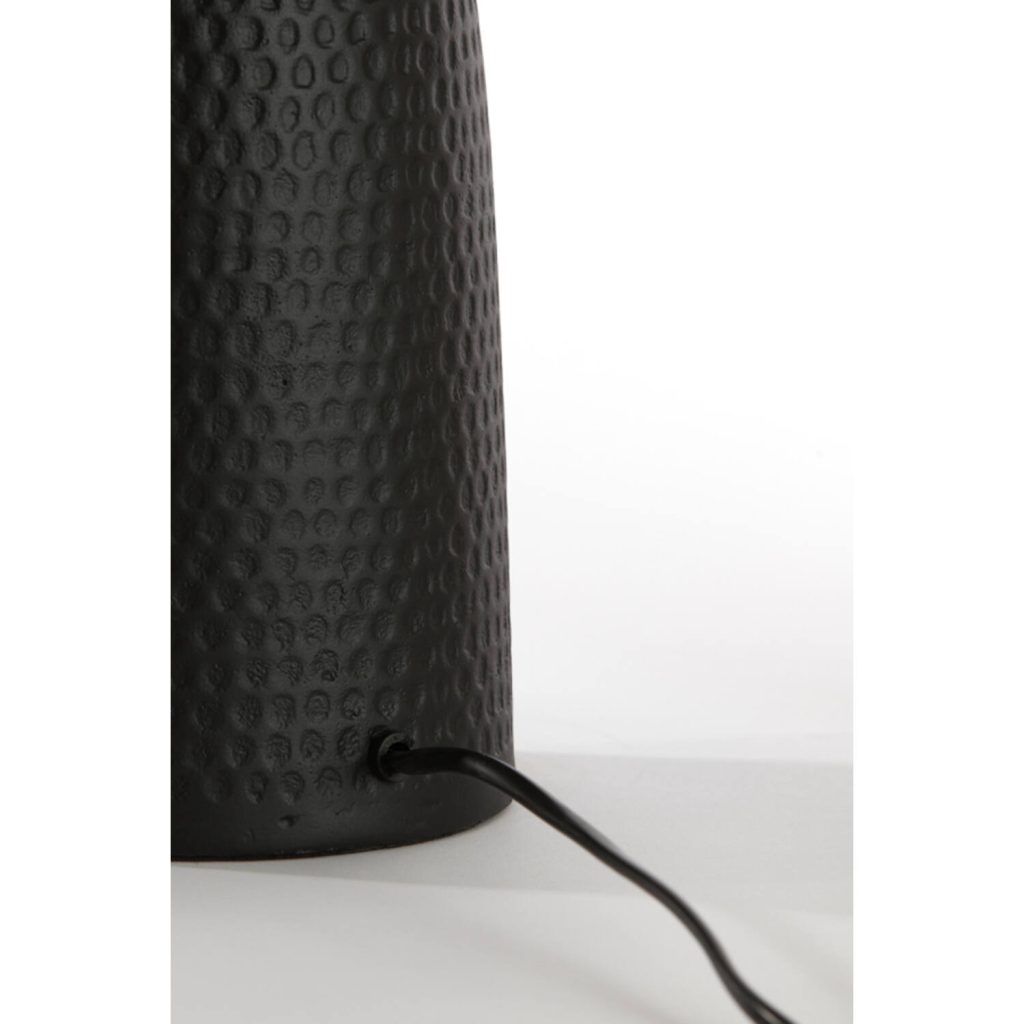 Hoge zwarte klassieke tafellamp met lichte roze kap Light & Living Smith - Afbeelding 4