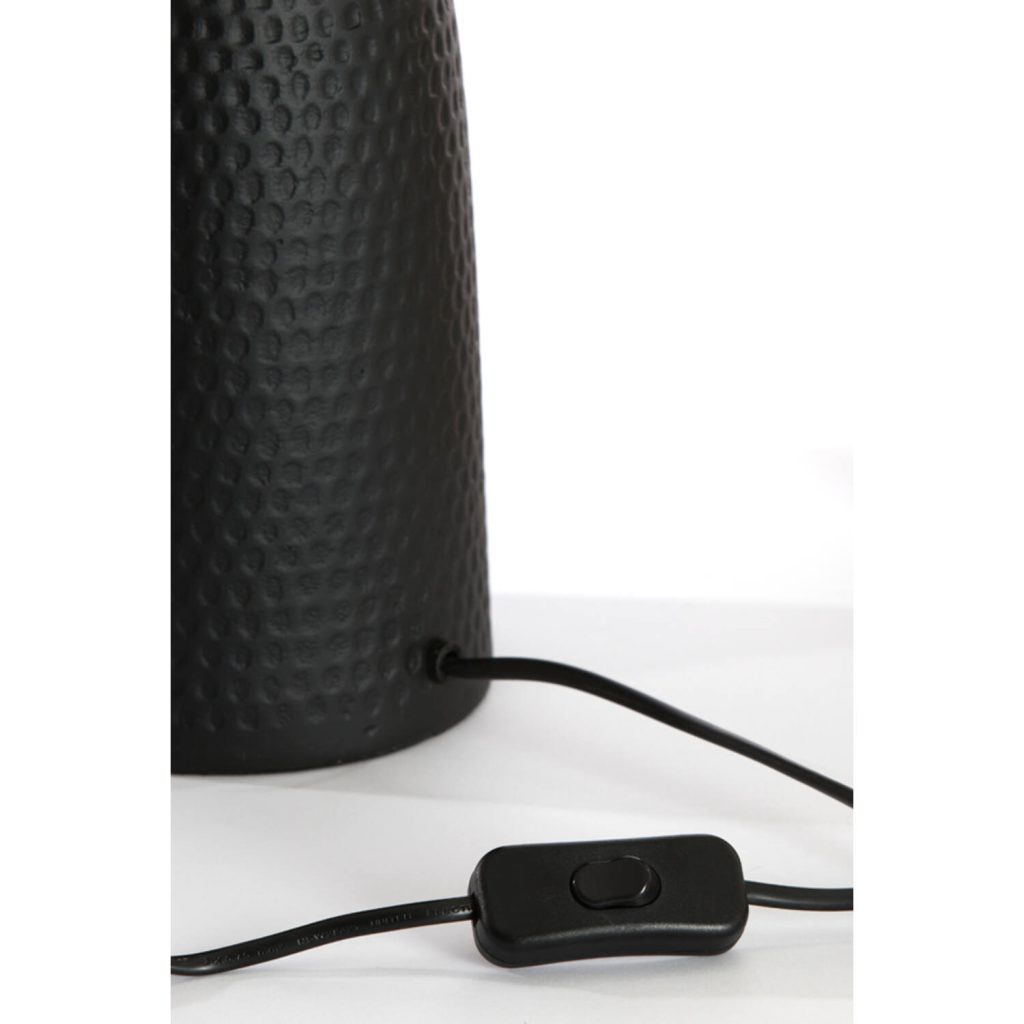 Hoge zwarte klassieke tafellamp met lichte roze kap Light & Living Smith - Afbeelding 5