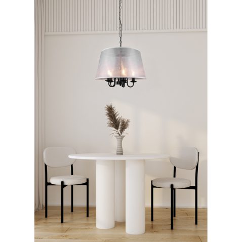 3d rendering home interior dining room with black steel chair,wh
