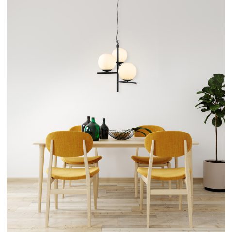 Stylish interior of bright living room with  table and chair tab