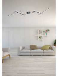 white 3d interior design with panoramic windows