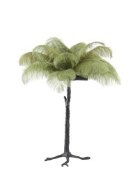 moderne-zwarte-tafellamp-groene-struisvogelveren-light-and-living-feather