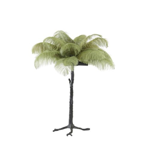 moderne-zwarte-tafellamp-groene-struisvogelveren-light-and-living-feather