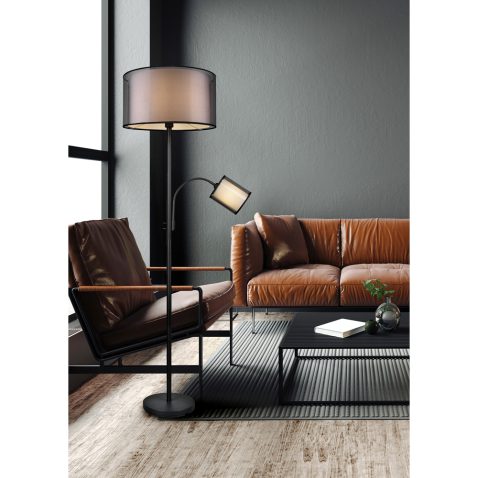 3d render of beautiful interior with dark  gray walls