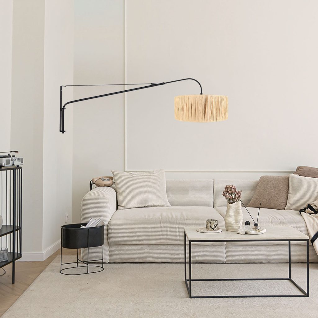 Moderne zwarte wandlamp met boog Steinhauer Elegant classy - Afbeelding 3