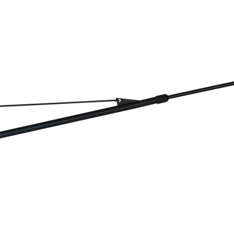 moderne-zwarte-wandlamp-met-boog-wandlamp-steinhauer-elegant-classy-mat-zwart-armatuur-en-een-naturel-kleurige-kap-3700zw-3