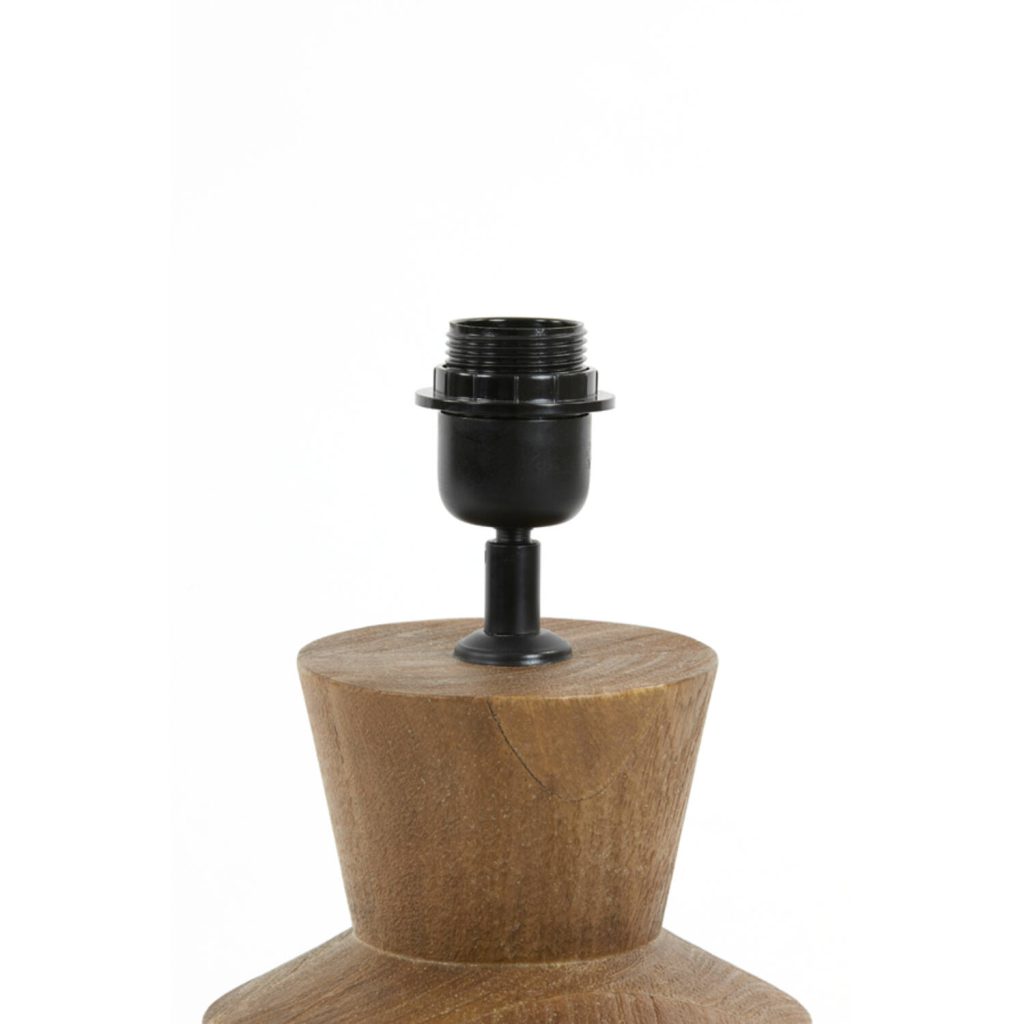 Houten moderne tafellamp met witte kap Light & Living Gregor - Afbeelding 3