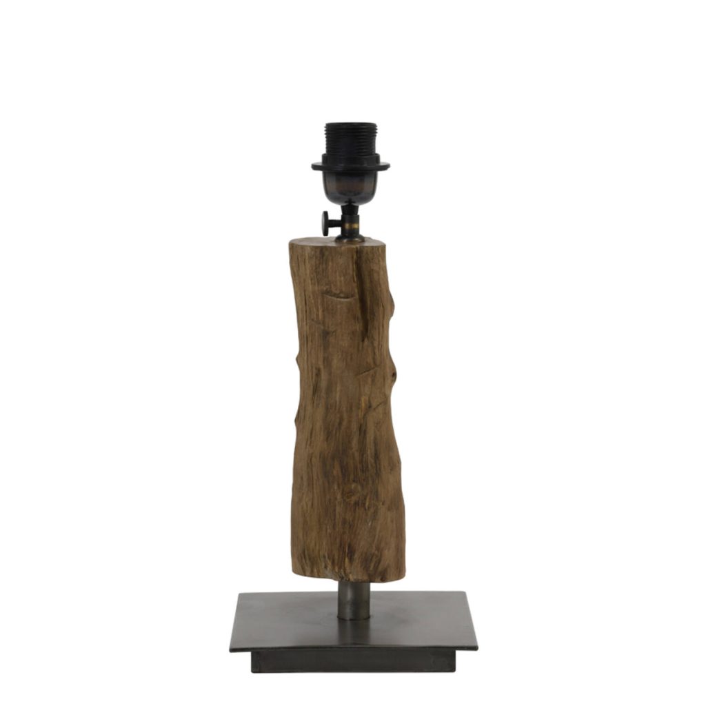 Zwarte tafellamp hout met donkergele kap Light & Living Siji - Afbeelding 4