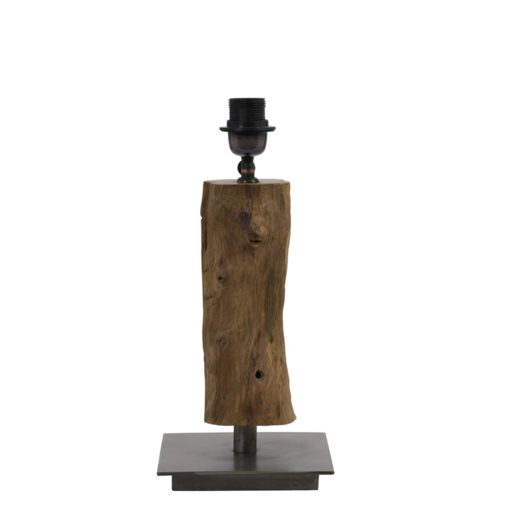 Zwarte tafellamp hout met donkergele kap Light & Living Siji - Afbeelding 5