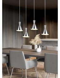Concrete and dark wooden kitchen corner with poster