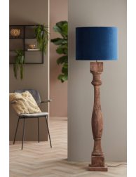 retro-blauwe-zilveren-lampenkap-light-and-living-velours-1