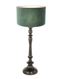 retro-groene-tafellamp-zwarte-voet-tafellamp-steinhauer-bois-antiekzwart-en-groen-3771zw-1