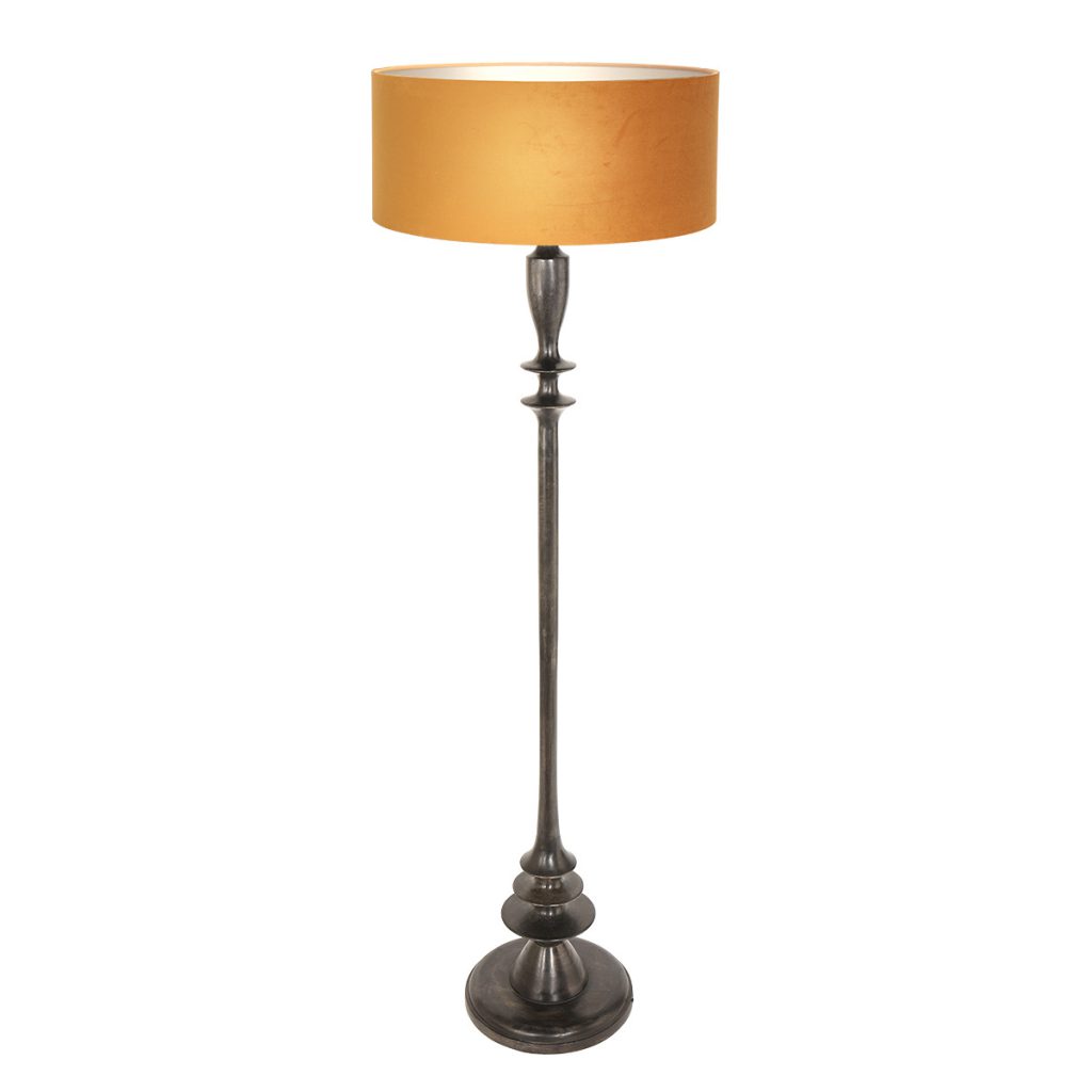 retro-oranje-zwarte-vloerlamp-vloerlamp-steinhauer-bois-antiekzwart-en-goud-3777zw-1