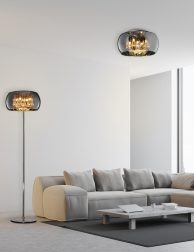 White living room interior corner