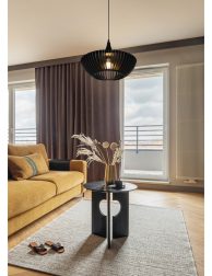 Creative and modern vintage living room interior design with yel