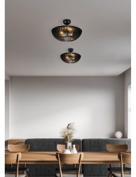 White and wooden kitchen interior with table