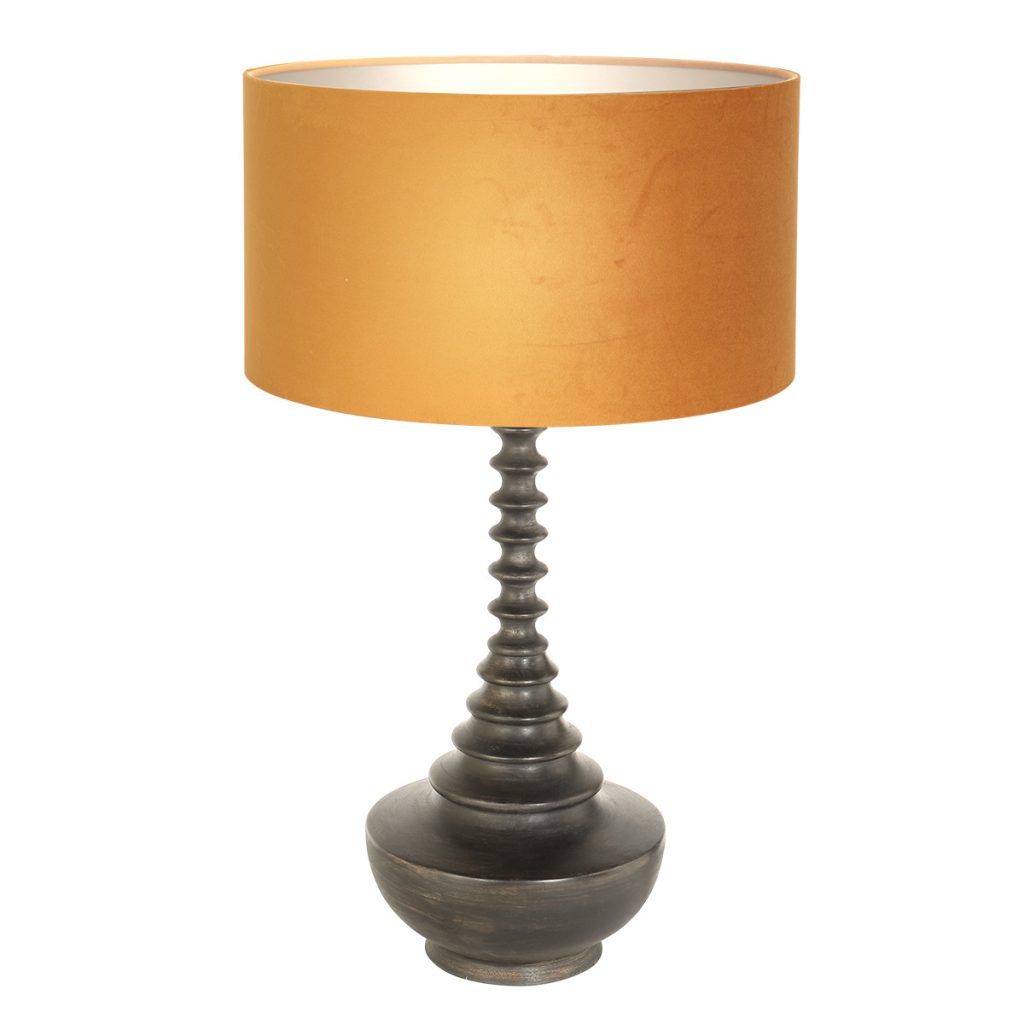 retro-zwarte-tafellamp-oranje-lampenkap-tafellamp-steinhauer-bois-antiekzwart-en-goud-3759zw-1