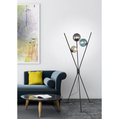 White living room, sofa and poster