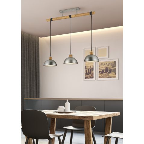 Loft kitchen corner with gray chairs