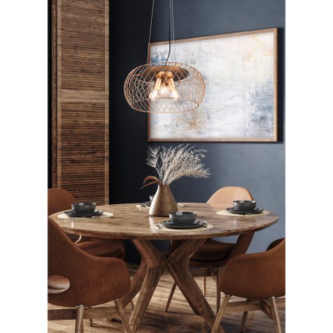 Mock up frame in cozy modern dining room interior, 3d render