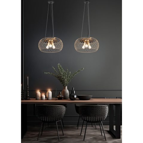 interior of a contemporary, dark dining room, mockup of a gray w